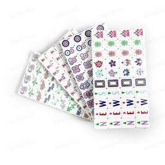 NEW! Vibrant Layered Mahjong Tiles – Full American Set 160Tiles – Gray-blue